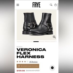 Frye Black Veronica Flex Harness Boots